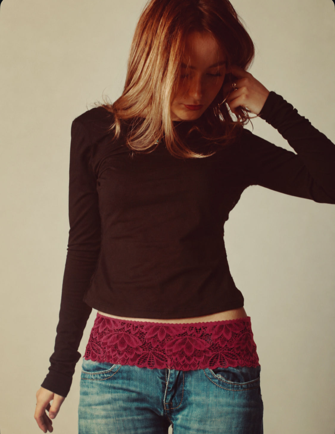Berry Bloom , lace belt